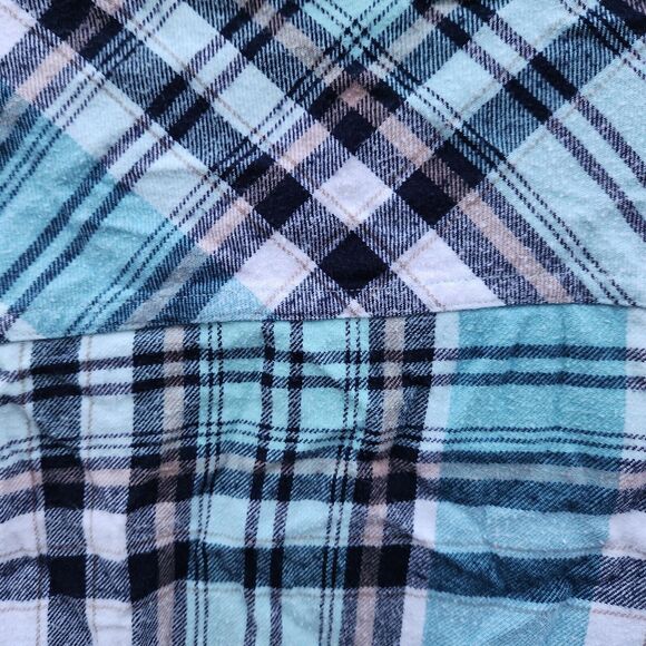 Aeropostale Flannel Shirt Women's Size XS Blue Plaid - Picture 7 of 7